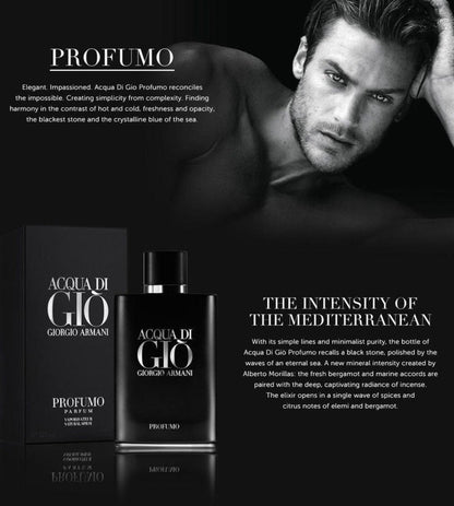 Acqua Di Giò Profumo – 2.7 oz / 80ml Parfum Cologne for Men - Senin Scents
